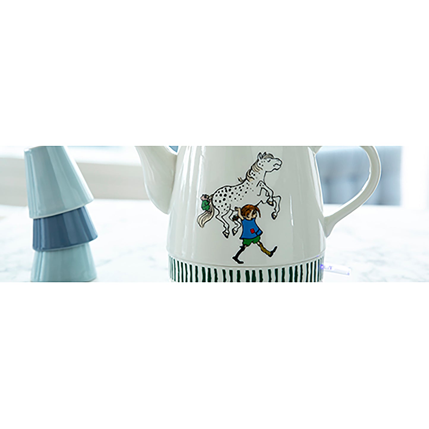 Pippi 20130002 - Pippi Langkous keramische waterkoker - 0,8 Liter - Pippi & Witje design