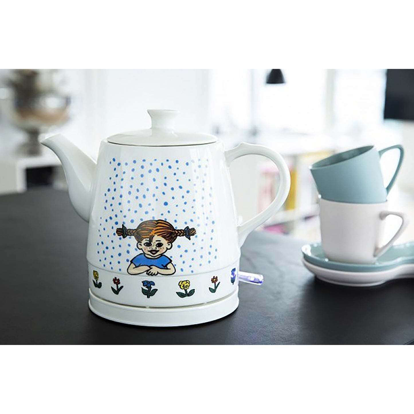 Pippi 20130001 - Pippi Langkous keramische waterkoker - 0,8 Liter - Pippi design