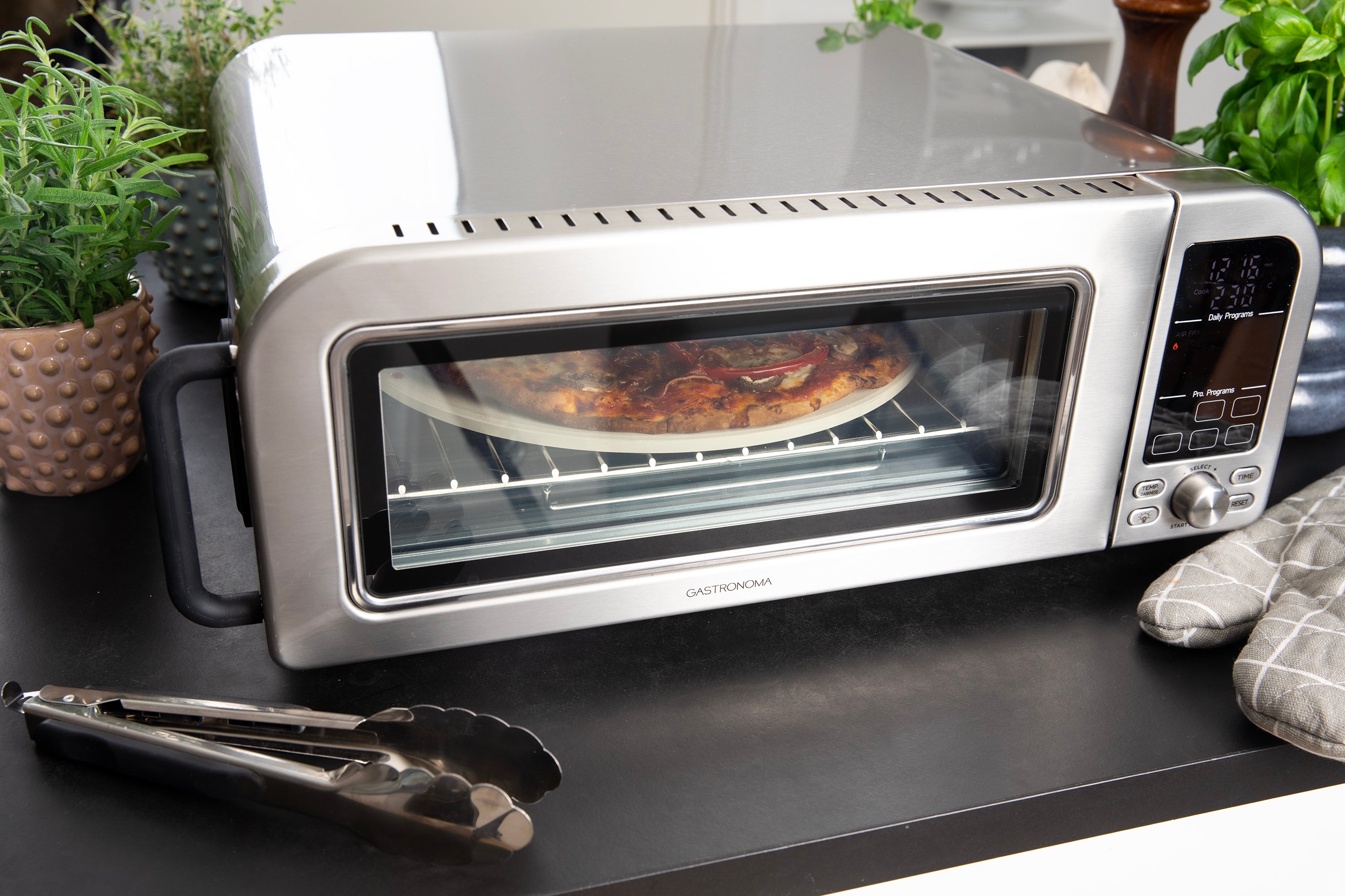 Gastronoma 18310019 - Hoge temperatuur airfryer en pizza oven in één